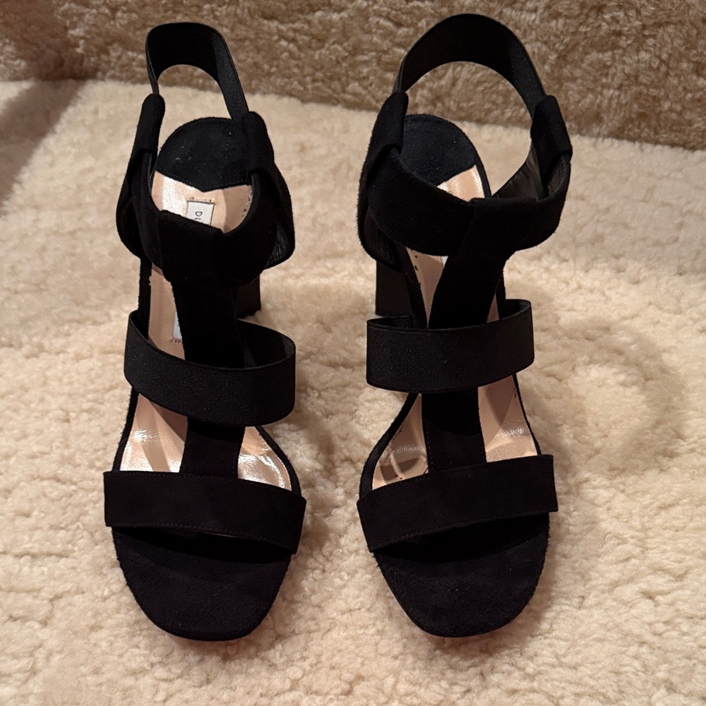 Diane Von Furstenberg Black Strappy Sandals